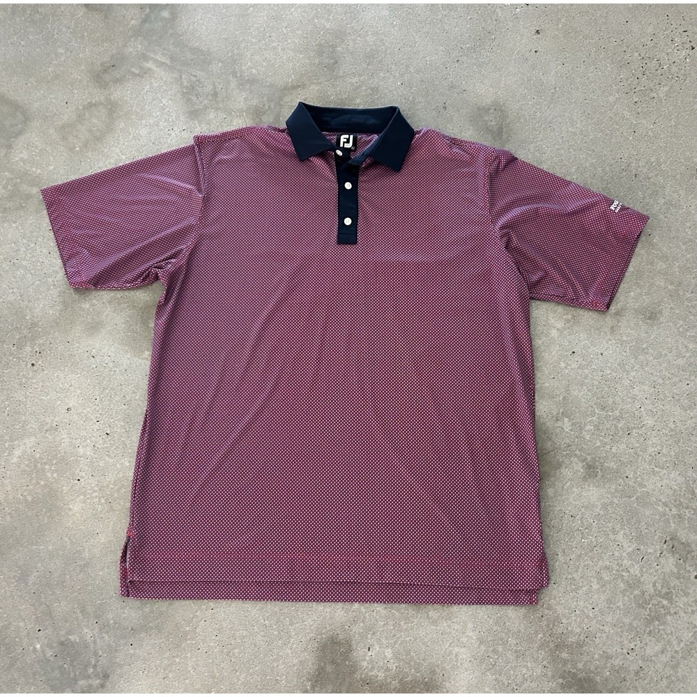 FootJoy x Four Seasons Golf Polo Shirt Men's Performance Stretch XL Blue Red